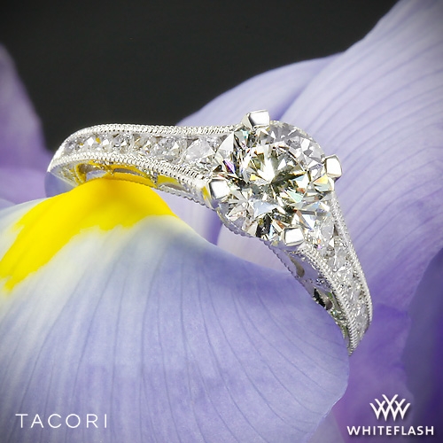 Tacori HT2510 Reverse Crescent Graduated Diamond Engagement Ring