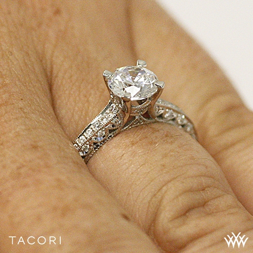 Tacori 2616RD Classic Crescent Pave Half Eternity Diamond Engagement