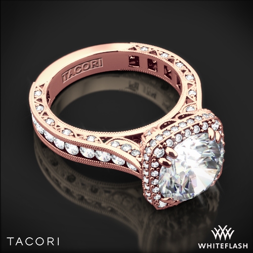 Tacori RoyalT CushionStyle Bloom Diamond Engagement Ring 3077