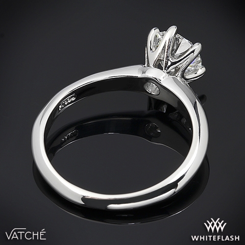 Vatche 6 Prong Solitaire Engagement Ring Ring Back View