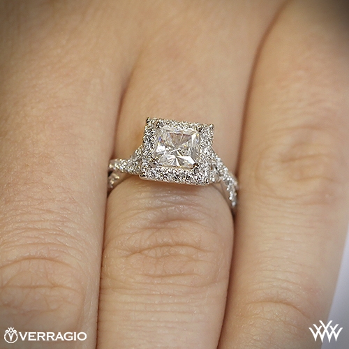 Verragio Square Halo Diamond Engagement Ring | 1807