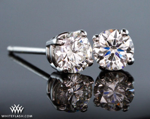 4 prong diamond earrings