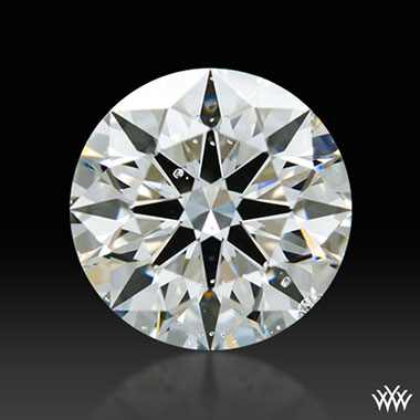 Magnified Diamond with Crystal Inclusions