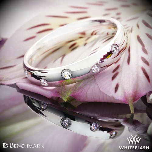Benchmark Scattered Diamond Wedding Ring