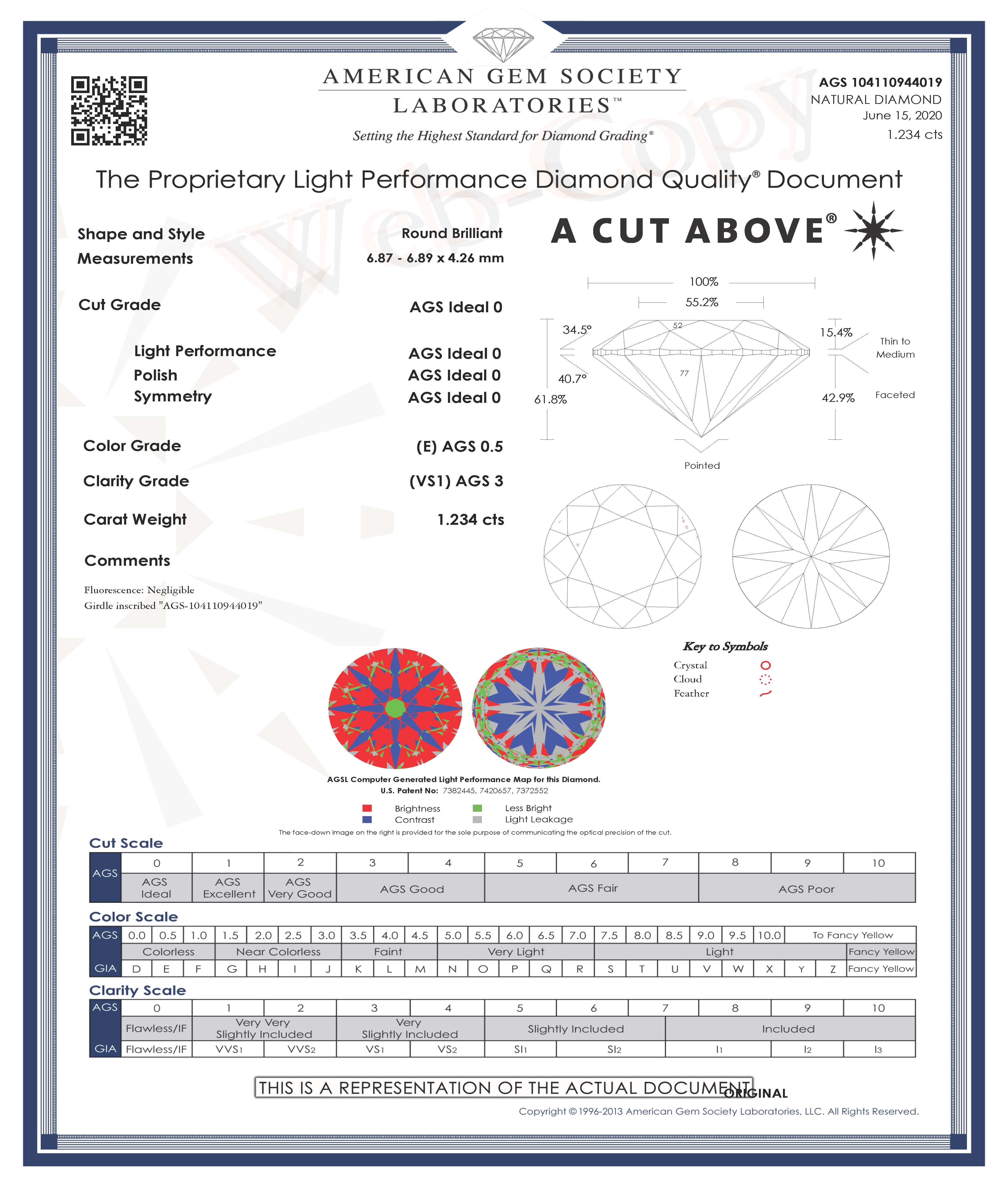 AGS Diamond Certificate