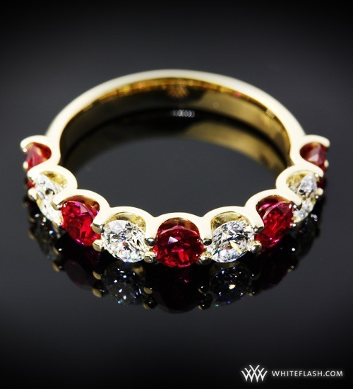 gold ring with ruby and diamonds