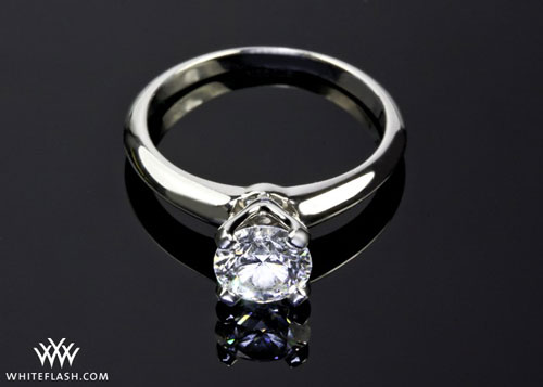 round-cut engagement ring