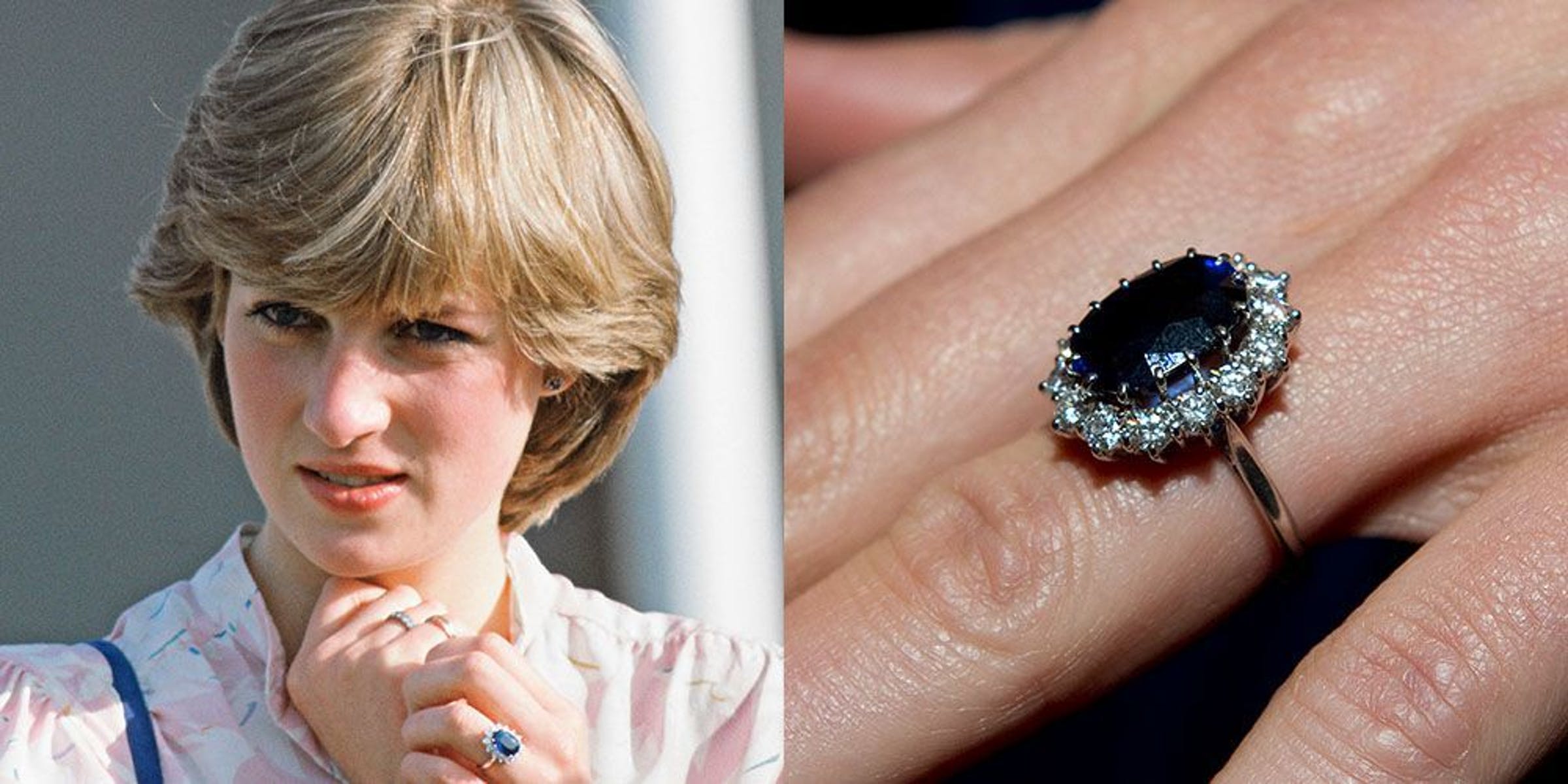 Princess Diana Diamond Halo Engagement Ring