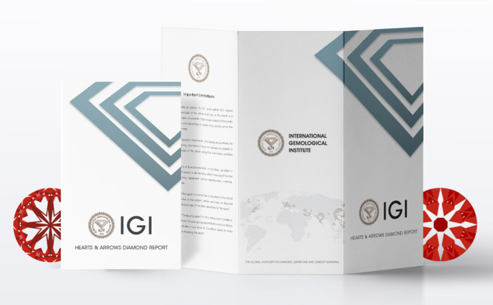 IGI Hearts and Arrows Natural Diamond Certificate