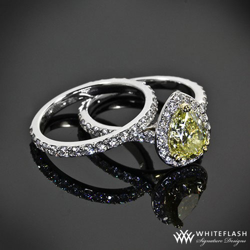 Yellow sapphire engagement ring