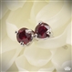 3 Prong Martini Ruby Earrings