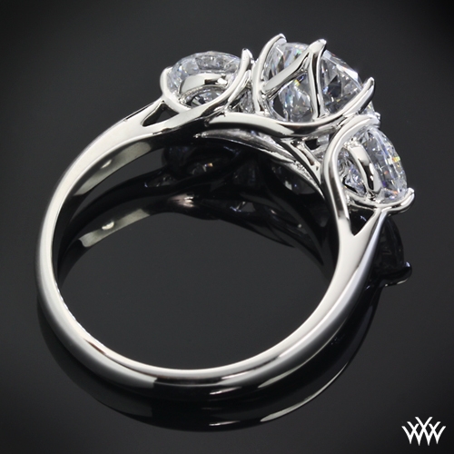 3 Stone Butterflies Diamond Engagement Ring 12403