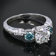 3 Stone "Petite Champagne" Diamond Engagement Ring