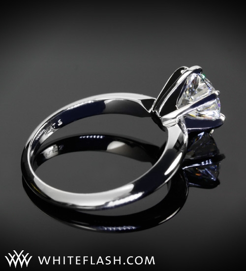elegant 6 prong tiffany diamond engagement ring