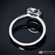 Bead Set Halo Engagement Ring