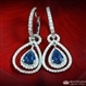 Blue Sapphire and Diamond Drop Earrings