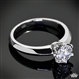 Classic tiffany style Knife Edge Solitaire Engagement Ring