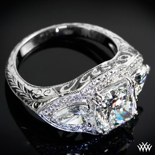 Custom 3 Stone Diamond Engagement Ring | 11103