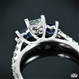 Custom 3 Stone Princess Diamond Engagement Ring