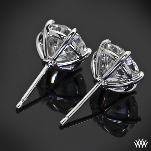 Custom 6 Prong Martini Diamond Earrings 12907