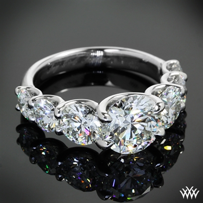 Custom 7 Stone U-Prong Diamond Engagement Ring