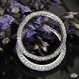 Custom Bead-Set Eternity Diamond Wedding Rings