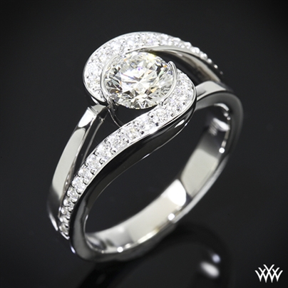 Custom Bypass Diamond Engagement Ring