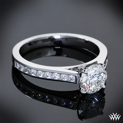 Custom Channel Set Diamond Engagement Ring