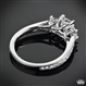 Custom Princess 3 Stone Diamond Engagement Ring