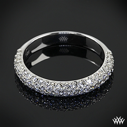 Custom Rounded Pave Diamond Wedding Ring