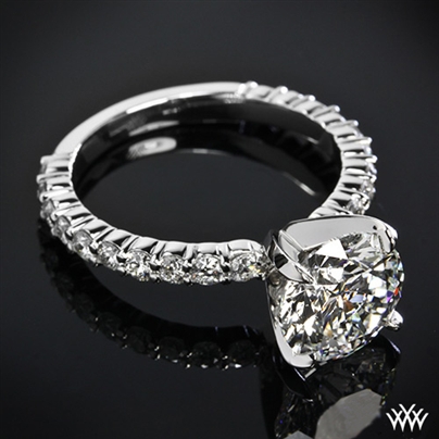 Custom Shared Prong Diamond Engagement Ring