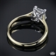 Customized Comfort Fit X-Prong Solitaire Engagement Ring for Princess