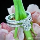 Customized Oval Legato Sleek Line Pave Wedding Ring Set