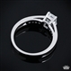 Customized Rounded Open Cathedral Diamond Engagement Ring