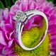 Customized Rounded Open Cathedral Diamond Engagement Ring