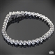 Customized Three-Prong Diamond Tennis Bracelet