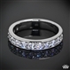 Customized tiffany style Bead-Set Diamond Right Hand Ring