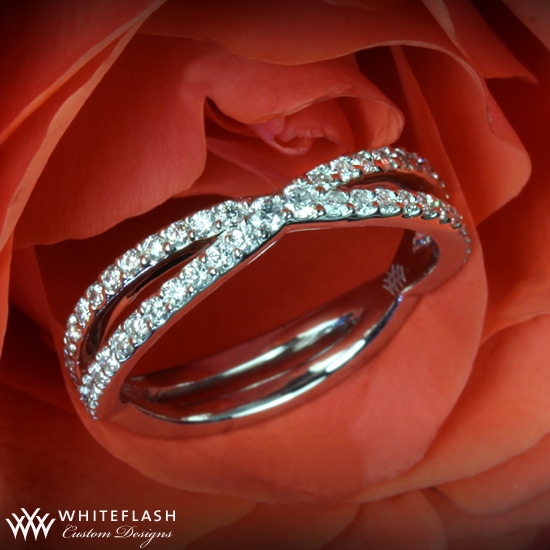 gorgeous diamond twist wedding band