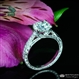 Engraved Bead Set Diamond Engagement Ring