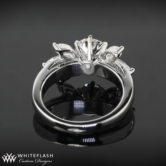 Flower Petals Diamond Engagement Ring 10501