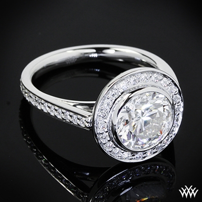 "Halo Bezel" Diamond Engagement Ring