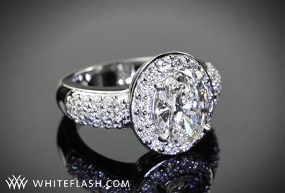 Halo Pave Diamond Engagement Ring