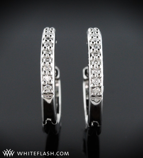 gorgeous huggable diamond hoops