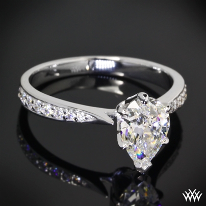 "Legato Sleek Line Pave" Diamond Engagement Ring