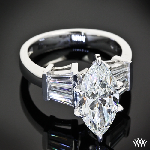 marquise and baguette ring