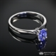 Oval Sapphire Sleek Line Solitaire Engagement Ring
