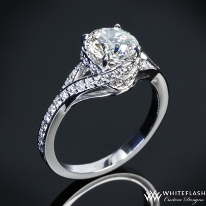 Pave Wrap Diamond Engagement Ring