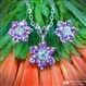 Pink Sapphire Flower Cluster Pendant
