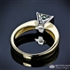 Princess Half Bezel Solitaire Engagement Ring