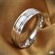 Ridged Satin Wedding Ring